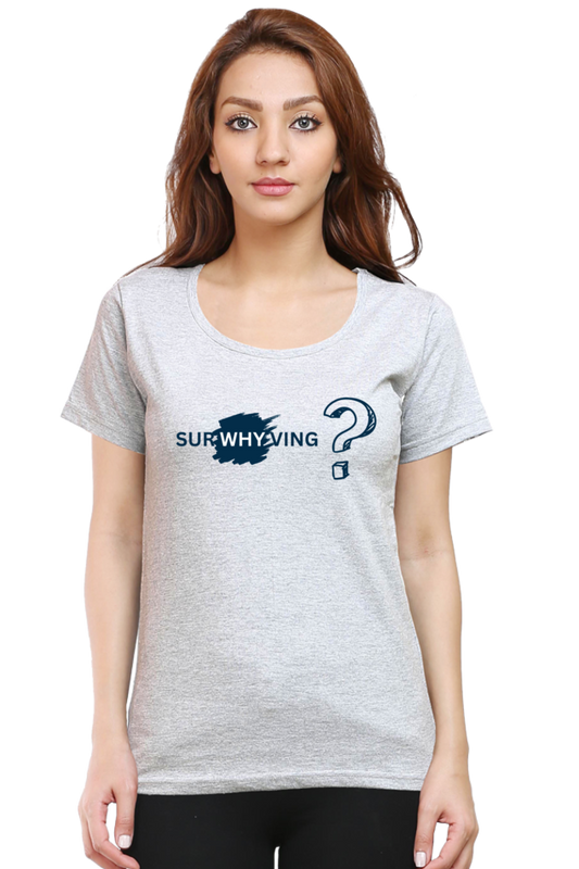 SURWHYVING round-neck half sleeve t-shirt for women